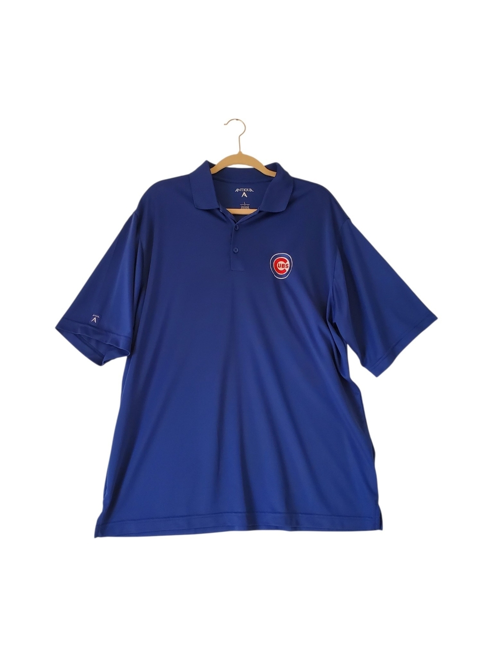 Antigua Men's Chicago Cubs Blue Performance Polo Shirt Size Large